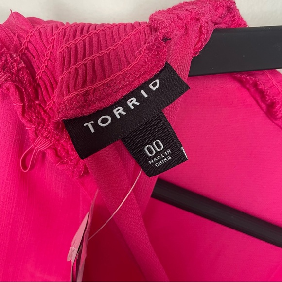 Torrid Hot Pink Ruffle Blouse - Picture 8 of 11